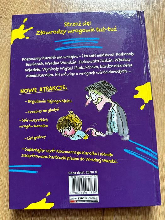 Książka Koszmarny Karolek i złowrodzy wrogowie Francesca Simon Znak