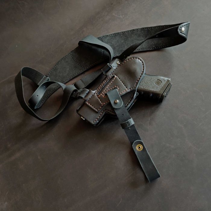 Шкіряна кобура для Glock 19, оперативна кобура для Glock, кобура Глок