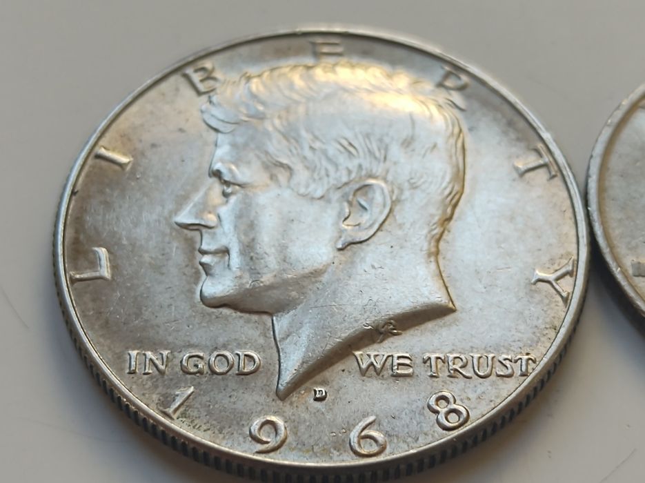 Liberty half dollar 1968r