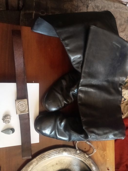 Buty męskie oficerskie Oficerki sygn. odznaka Orzełek niemieck Pas ZMS