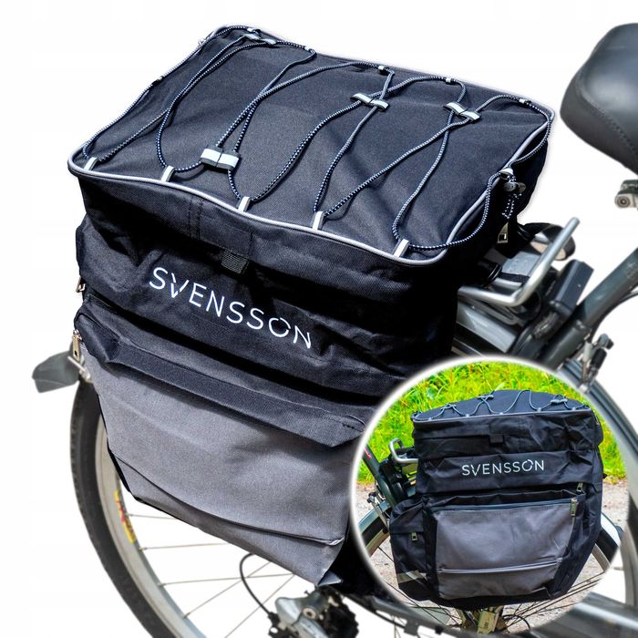 NOWA DUZA  sakwa rowerowa na bagażnik podwójna torba rower POJEMNA