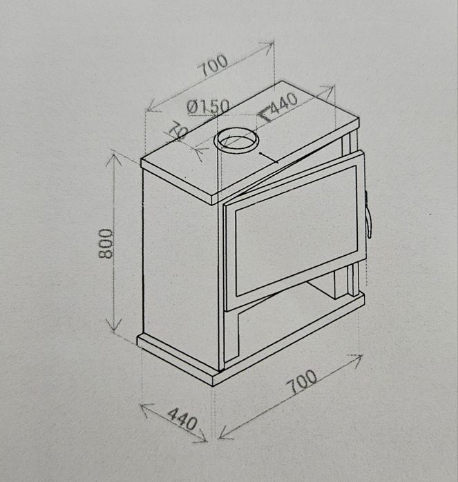 Salamandra a Lenha 14kw Com Ventilação NOVAS - Fabrico Nacional