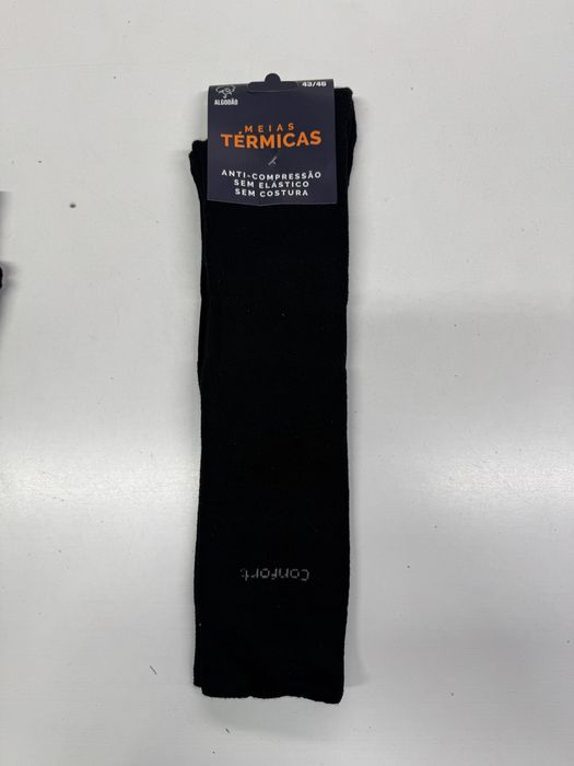 6 pares de meia de inverno termal em algodão