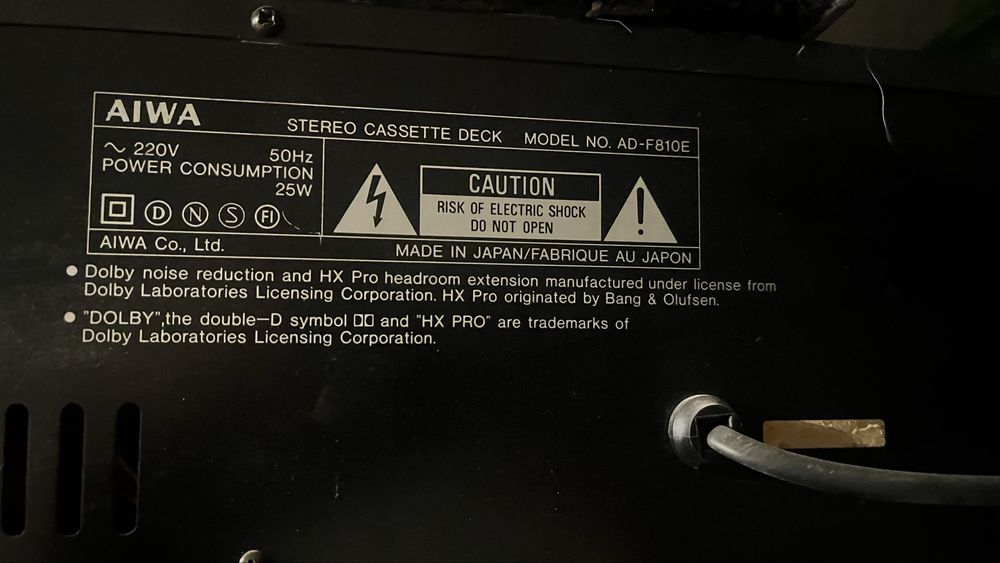 Magnetofon aiwa ad f810e