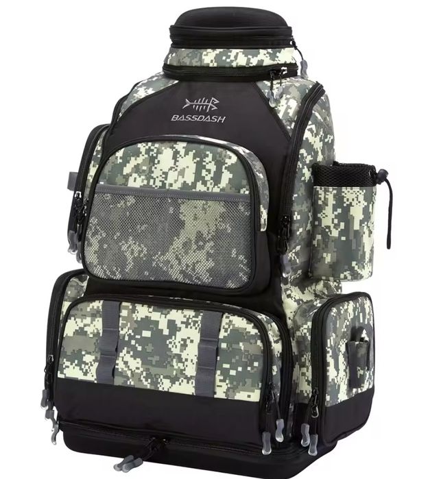 Duży plecak wędkarski Bassdash na ryby jungle camo