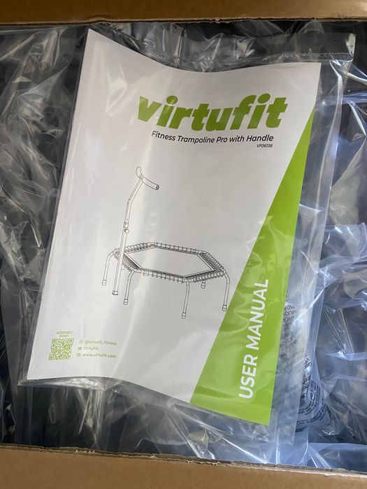 Trampolim Fitness à venda — VirtuFit Pro, 127cm com barra de apoio
