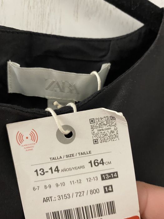 Новое шикарное черное платье на девочку 13-14 лет zara