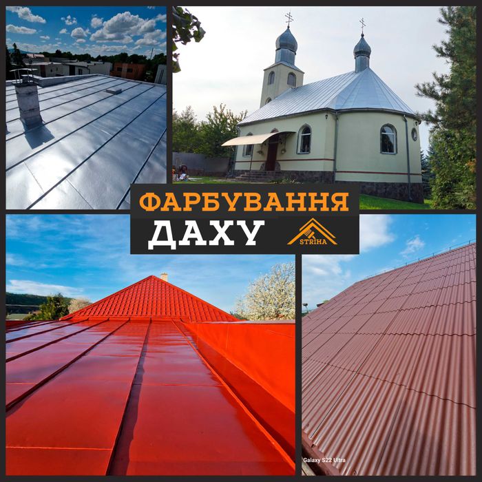 Фарбування дахів Миття дахів Берегове, Берегівський район, Закарпаття.