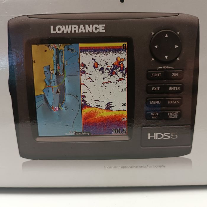 Echosonda Lowrance HDS-5 Gen2 | 2x Aku (Dłuższy czas pracy) | Pokrowiec Parker