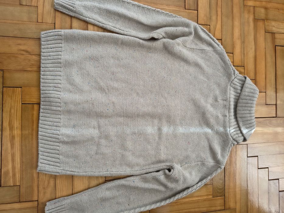 Sweter męski rozpinany , gruby splot