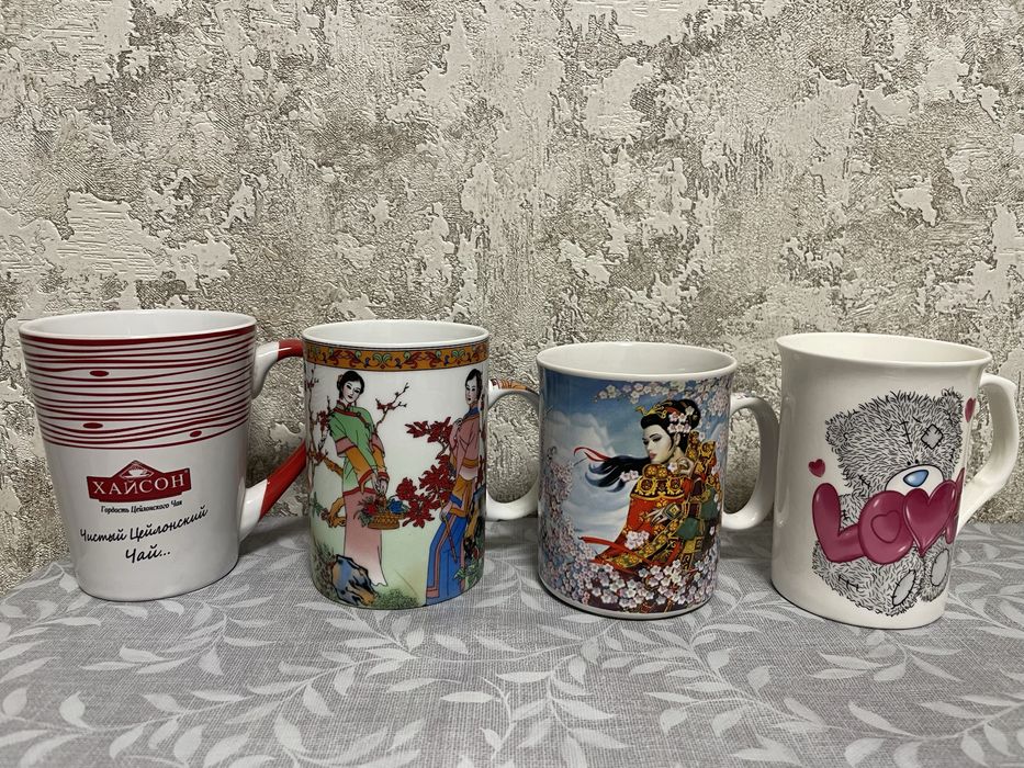 Кружки в японском стиле разные мишка