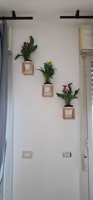 Zestaw 3 ścienne doniczki wiszące kwietniki na ścianę dom loft