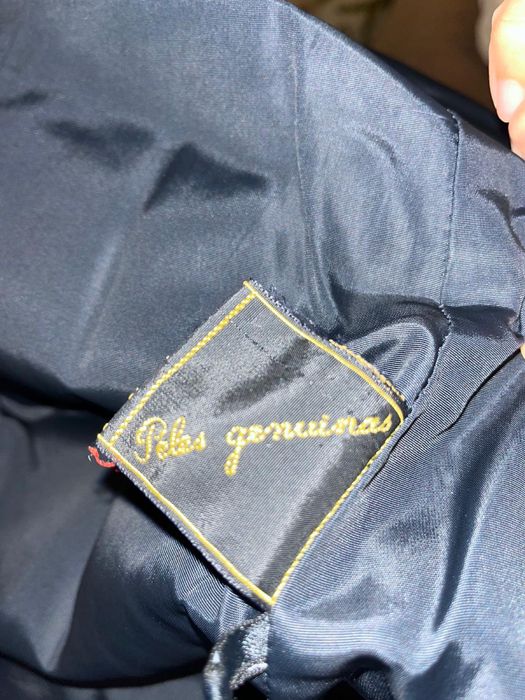 Casaco de pele de lobo verdadeiro