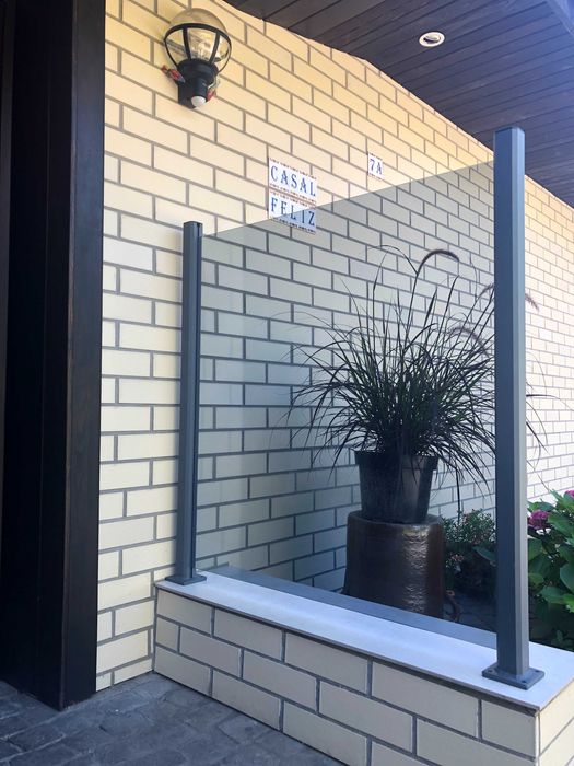 Balustrada nierdzewna ze szkłem, grafitowa,  barierka szklana,