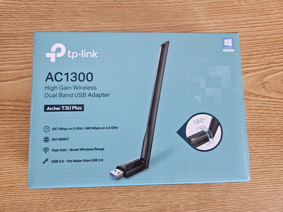Tplink Archer T3U Plus Ac1300 Adaptador Usb Wifi Dual Band 867Mbps 5Ghz 400Mbp