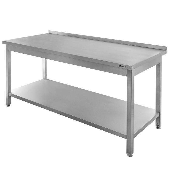 Stół gastronomiczny roboczy spawany z półką Mega-M 140x70x85 cm stal
