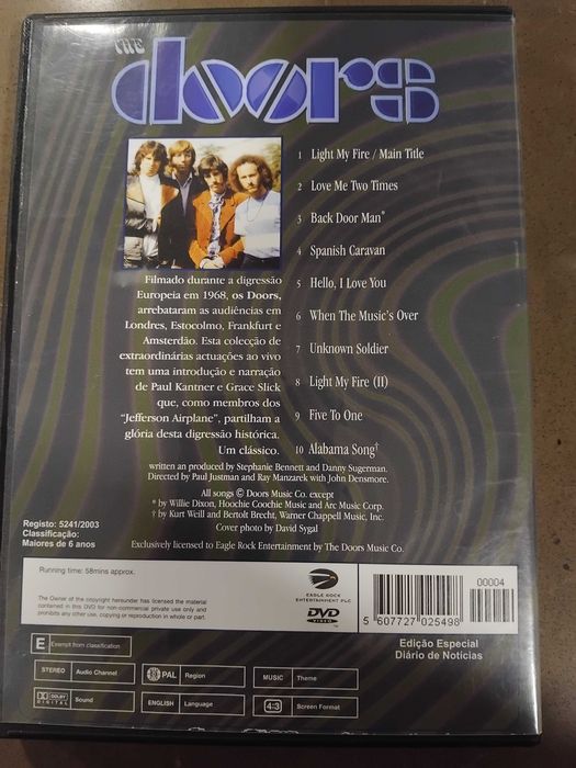 DVD Dos  DOORS ao vivo em 1968