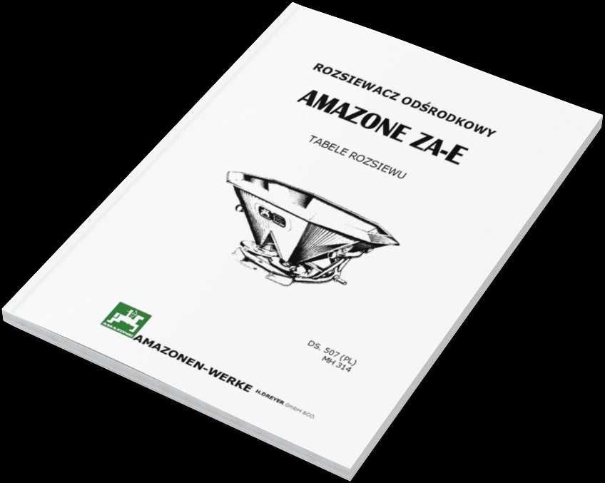 Amazone ZA-E Tabela ZAE Tabele wysiewu