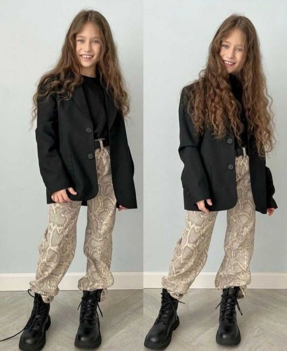 Джинси ZARA Зара 10 140 animals анімал тваринним зміїним леопард джинс