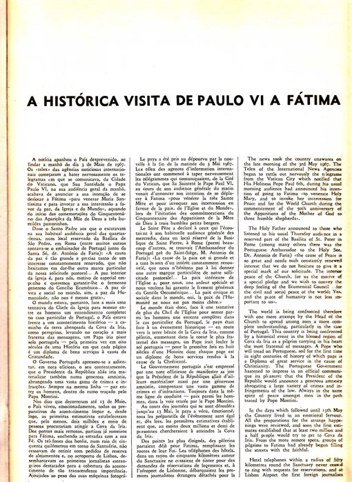 Viagem do Papa Paulo VI a Fátima