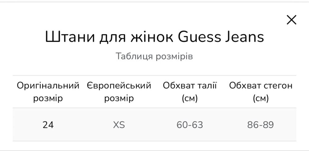 Штани з пропиткою  Guess XS.