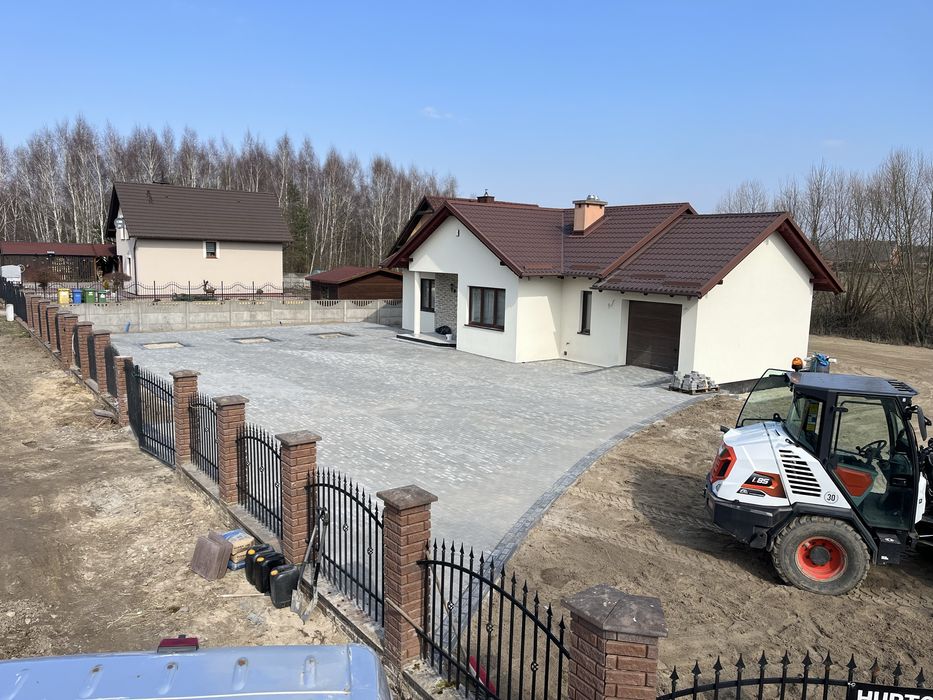 Usługi BRUKARSKIE/układanie kostki/rozbiórki wyburzenia/płoty panelowe