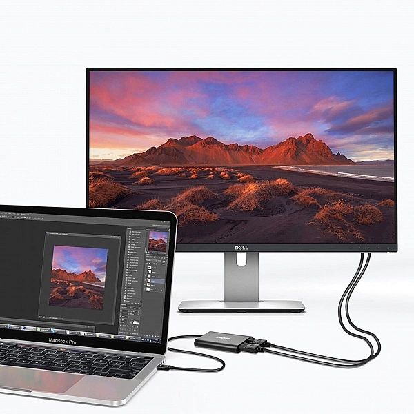 Choetech adapter przejściówka rozdzielacz USB Typ C Thunderbolt 3 (40G