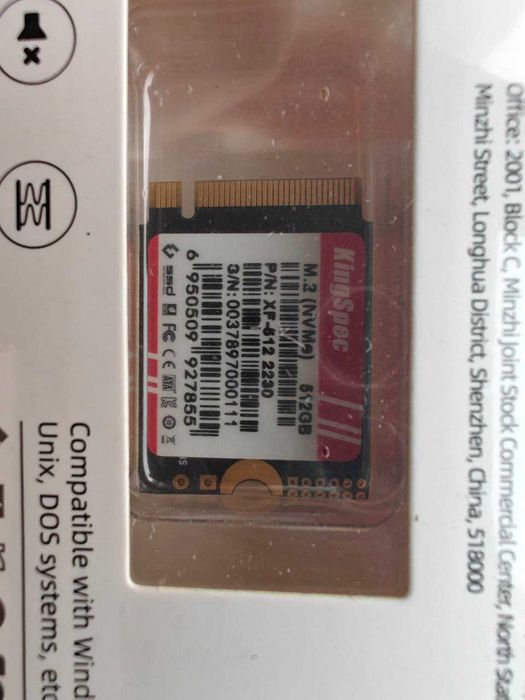 SSD M.2 2230 NVMe Kingspec XF 512Gb и 1 Tb PCIe 4.0x4 5000/4400 Mb/s