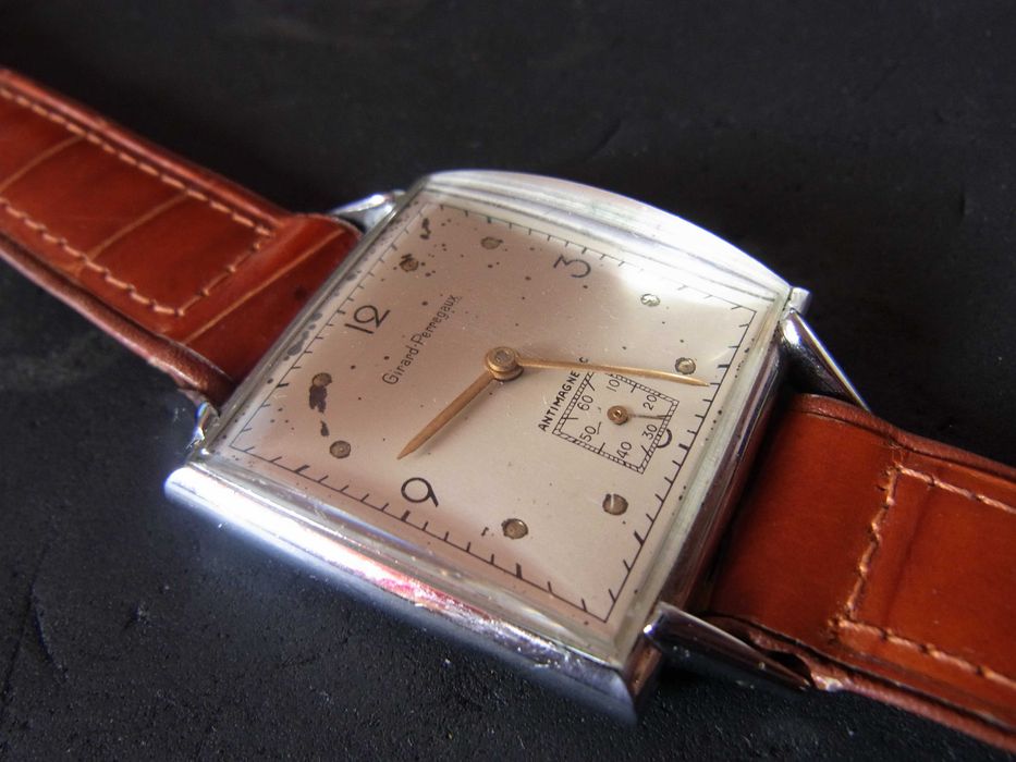 GIRARD PERREGAUX CURVEX art deco, vintage,jumbo.-31x31mm.1954rok.TOP !