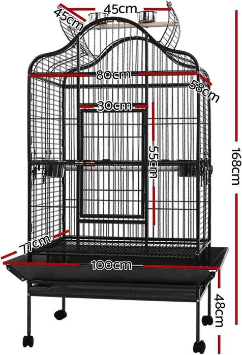 Клітка для папуг домашніх 100 x 77 x 168 см