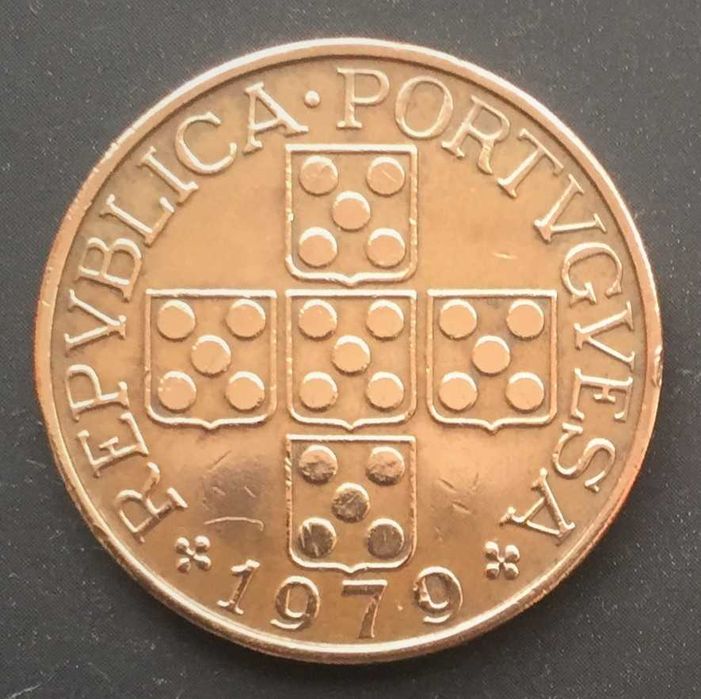 Moeda 1 escudo bronze - Portugal - 1979