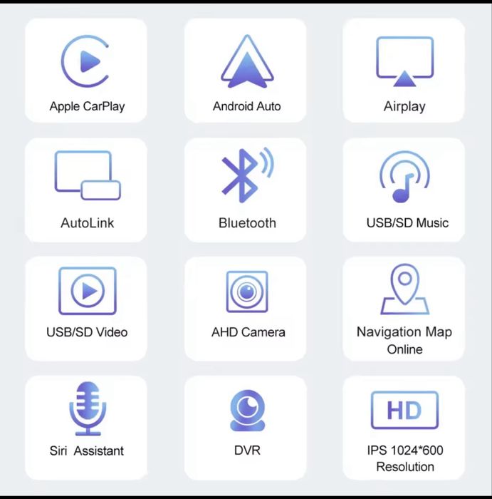 Автомагнітола 5.5” 1DIN з бездротовими CarPlay та Android Auto