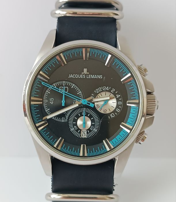 Швейцарський хронограф Jacques Lemans 10 atm дайвер