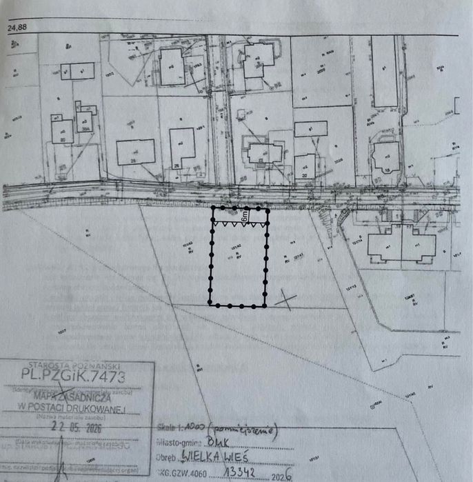 DZIAŁKA BUDOWLANA na sprzedaż  Wielkawieś -Buk- 954,5 m2