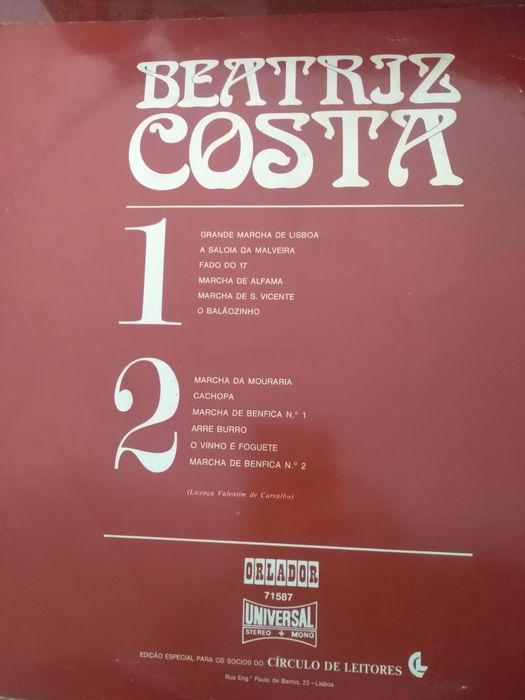 Beatriz Costa em Vinil