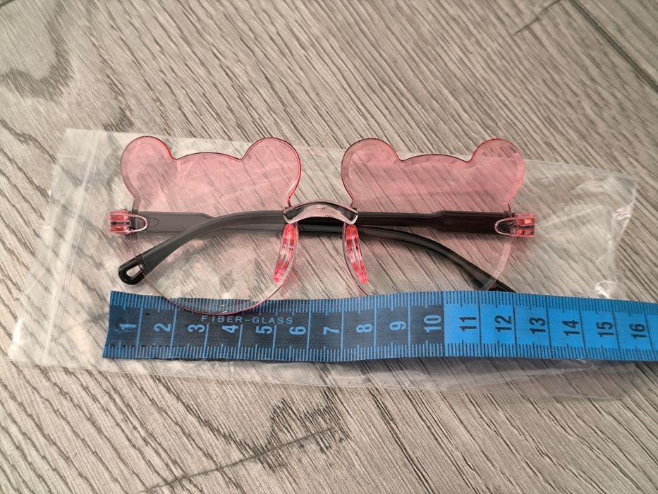 Nowe okulary przeciwsłoneczne różowe misie