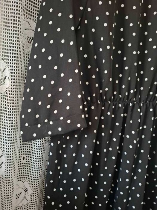 kombinezon czarny w białe kropki Papaya 16
