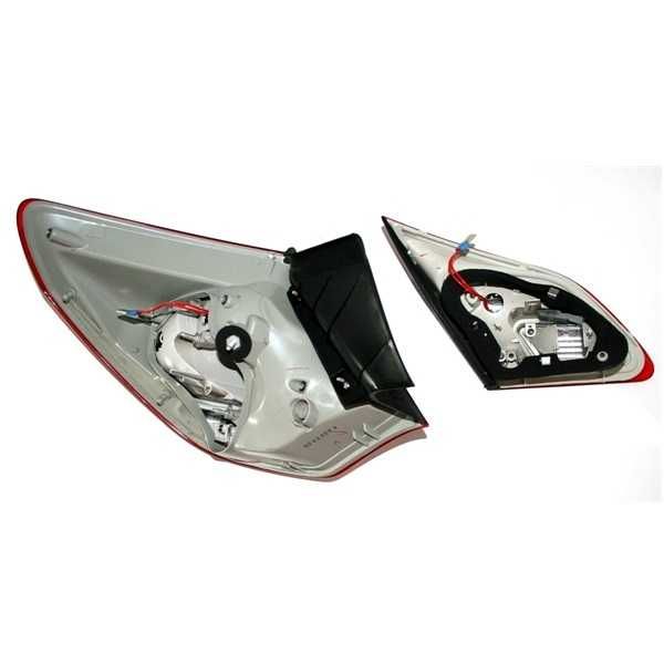 Farolins LED Opel Astra J Vermelho/Cristal