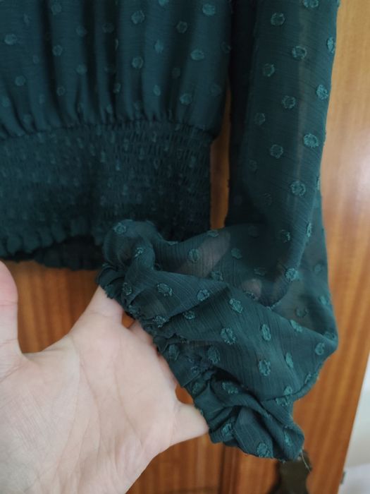 Blusa curta verde