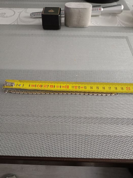 Srebrna, stara bransoletka, srebro próby 925 PT, 18cm