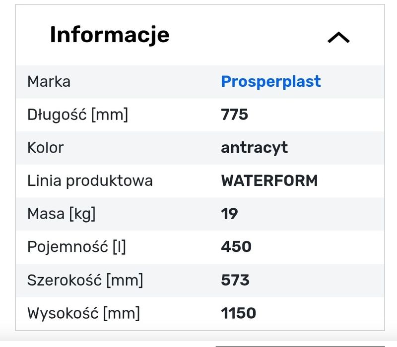 Zbiornik na deszczówkę 450L