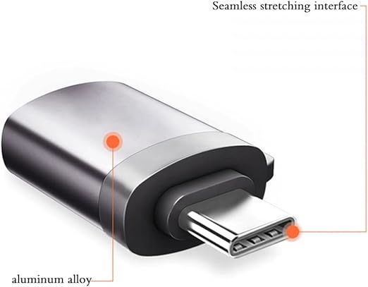 Adapter Usb 3.0 Na Typ-C Otg Szybki Transfer Danych Czarny