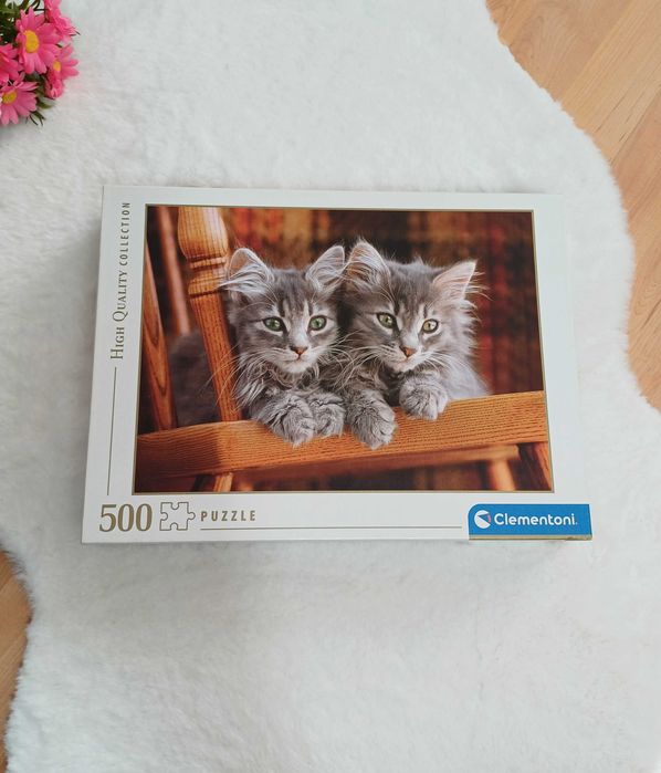 Puzzle Koty 500 elementów w pudełku rozrywka hobby