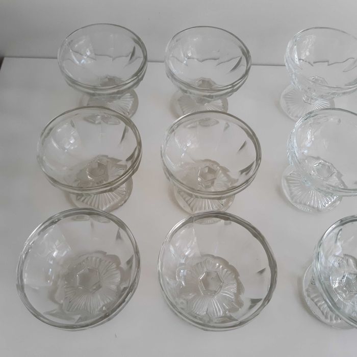 15 Taças c/pé Vidro Pequenas p/ Sobremesas Gelados