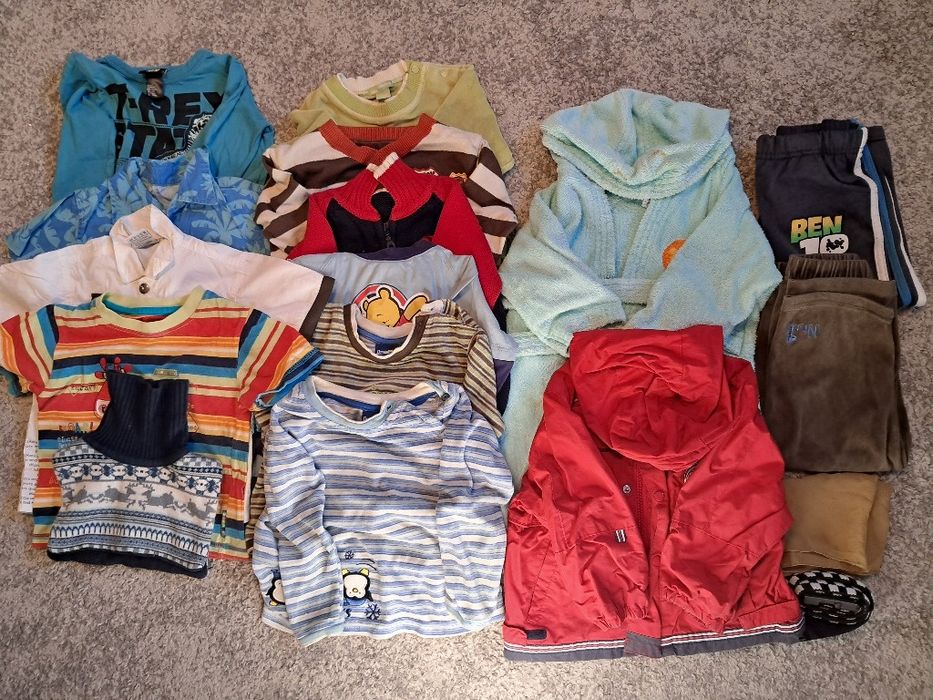 Zestaw ubrań dla dziecka. Paka dla chłopca 86-92cm 15 sztuk mieszane