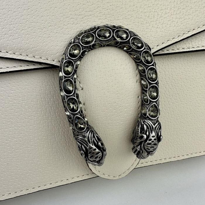 Torebka Gucci Dionysus Small Shoulder Bag kremowa skóra naturalna