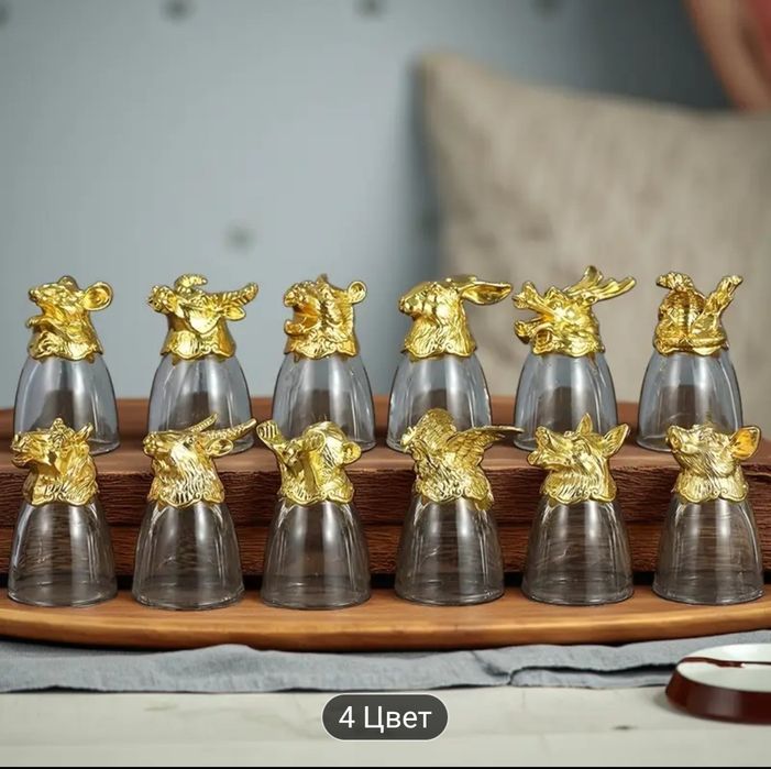 prezent na urodziny!!! Zestaw szklanek horoskop chiński 30 ml x 12 szt