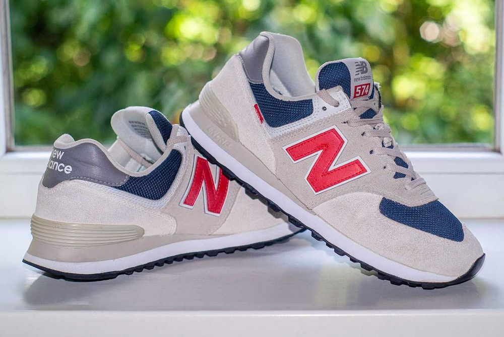 ‼️кросівки new balance 574 ML574SJ2 ms leather grey multi 42 р. оригінал
