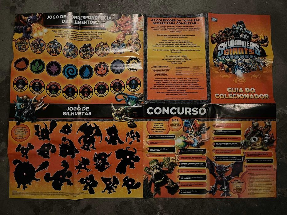 Skylanders Giants (Topps) - Cartas colecionador + guia