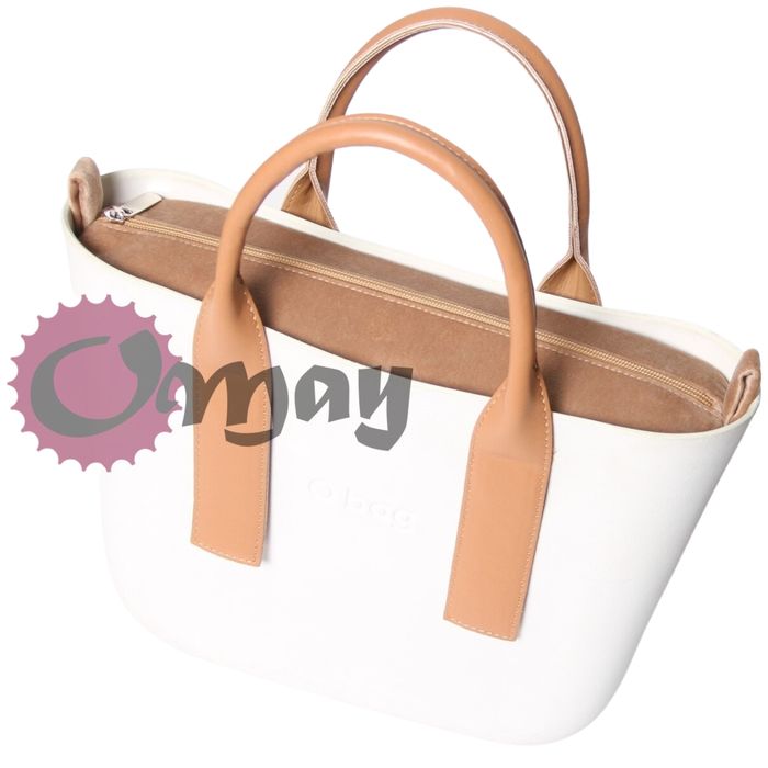 organizer OBAG MINI piaskowy welur biszkopt velvet 2 kieszenie OMAY